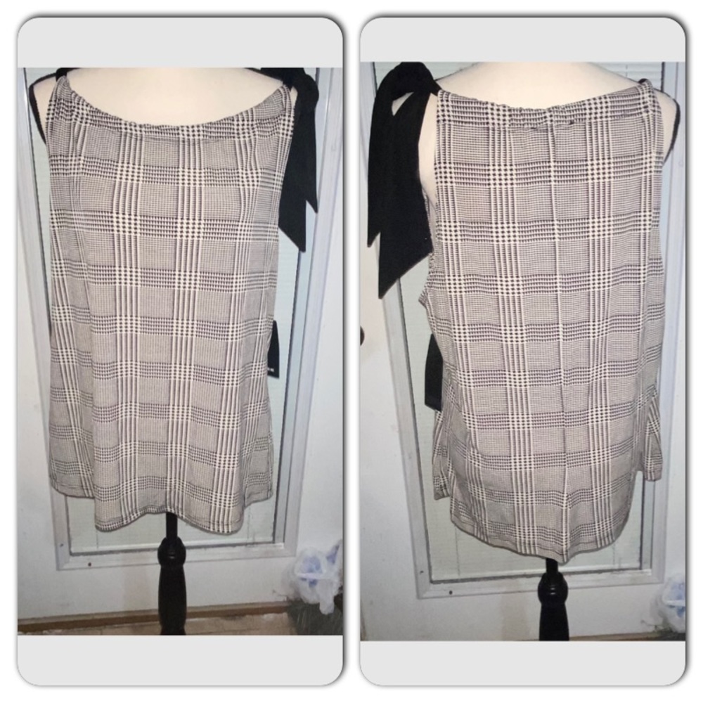 blouse with tie string at the left shoulder
